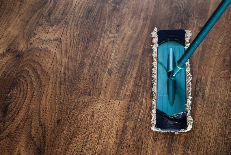 Mop and wooden floor